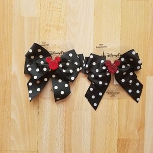 Disney | Set of 2 Bows with Rhinestone Mickey